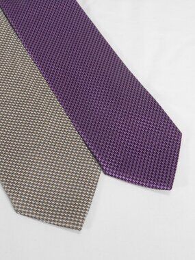 2 gorgeous Eton made in Italy all silk woven ties